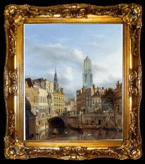 framed  unknow artist European city landscape, street landsacpe, construction, frontstore, building and architecture. 115, ta009-2